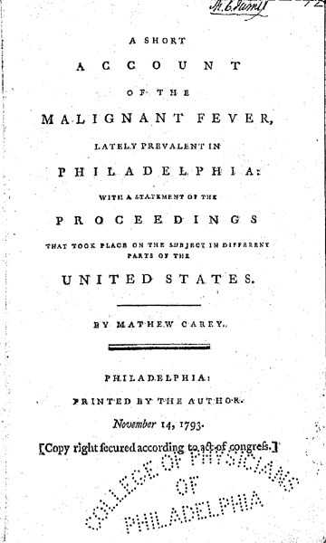 1793 Philadelphia Yellow Fever Epidemic