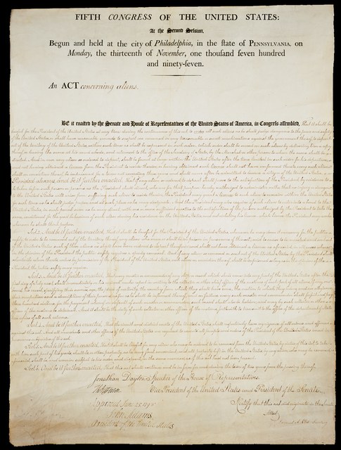 Alien and Sedition Acts